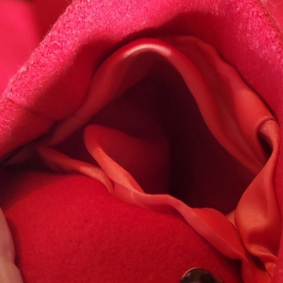 Harve Benard- Womens Red Double breasted Wool Coat Sz.10 - Picture 11 of 13